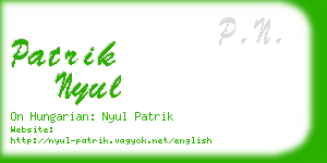 patrik nyul business card